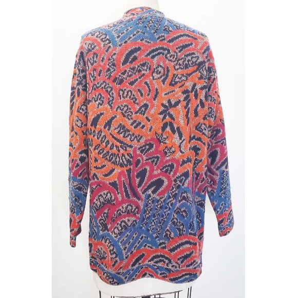 Missoni Sport Womens Vintage Abstract Mohair Wool Knit Cardigan Sweater ITALY - Picture 7 of 11
